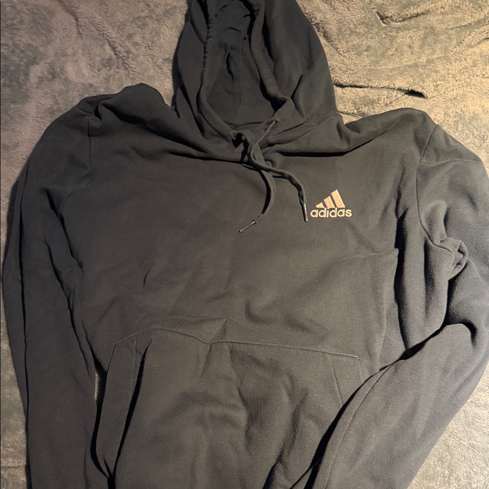 Adidas Men's Black Hoodie with Logo